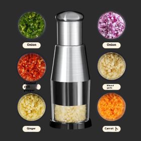 Garlic Crusher Onion Chopper Multipeler Vegetables Chopper Manual Garlic Press Machine Garlic Squeezer Kitchen Gadget (Color: Black) Garlic Crusher Onion Chopper Multipeler Vegetables Chopper Manual Garlic Press Machine Garlic Squeezer Kitchen Gadget (Color: Black)